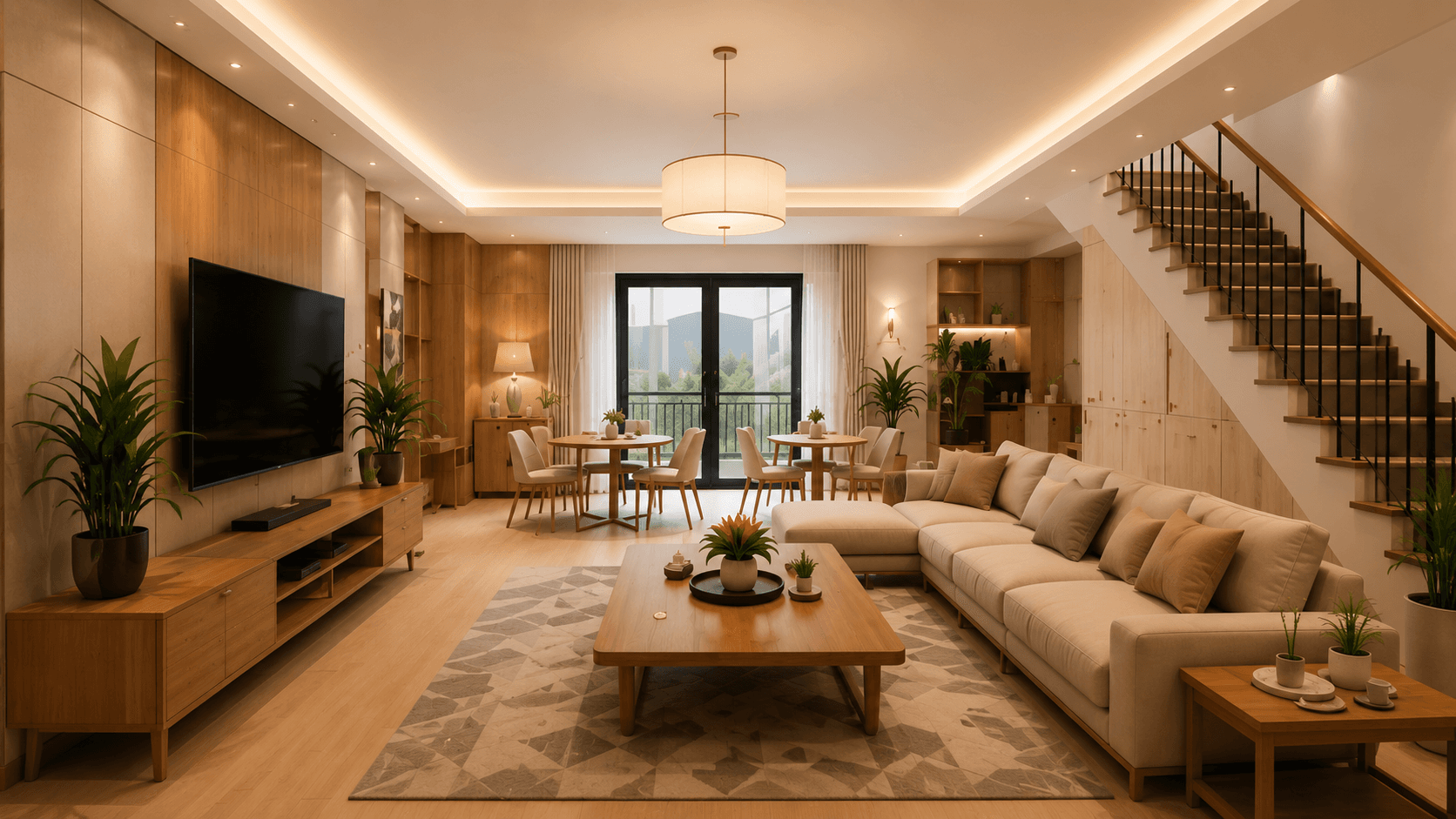AI Design phòng khách hiện đại