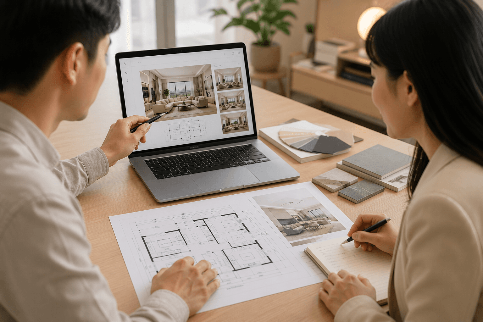 Trao đổi với kiến trúc sư qua bản vẽ