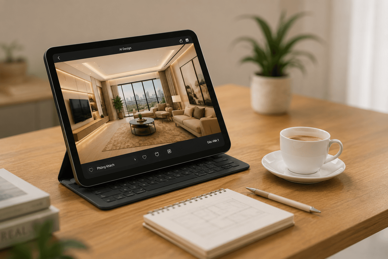 Thiết kế nội thất trên tablet
